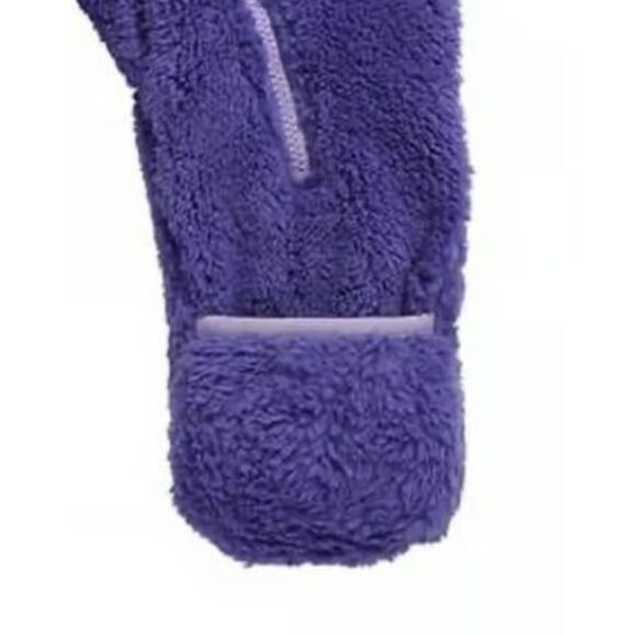 NEW Girls Sz 9-12 Months Purple Soft Fleece Hooded Jacket & Snowsuit 2 Pc Set - Picture 4 of 9